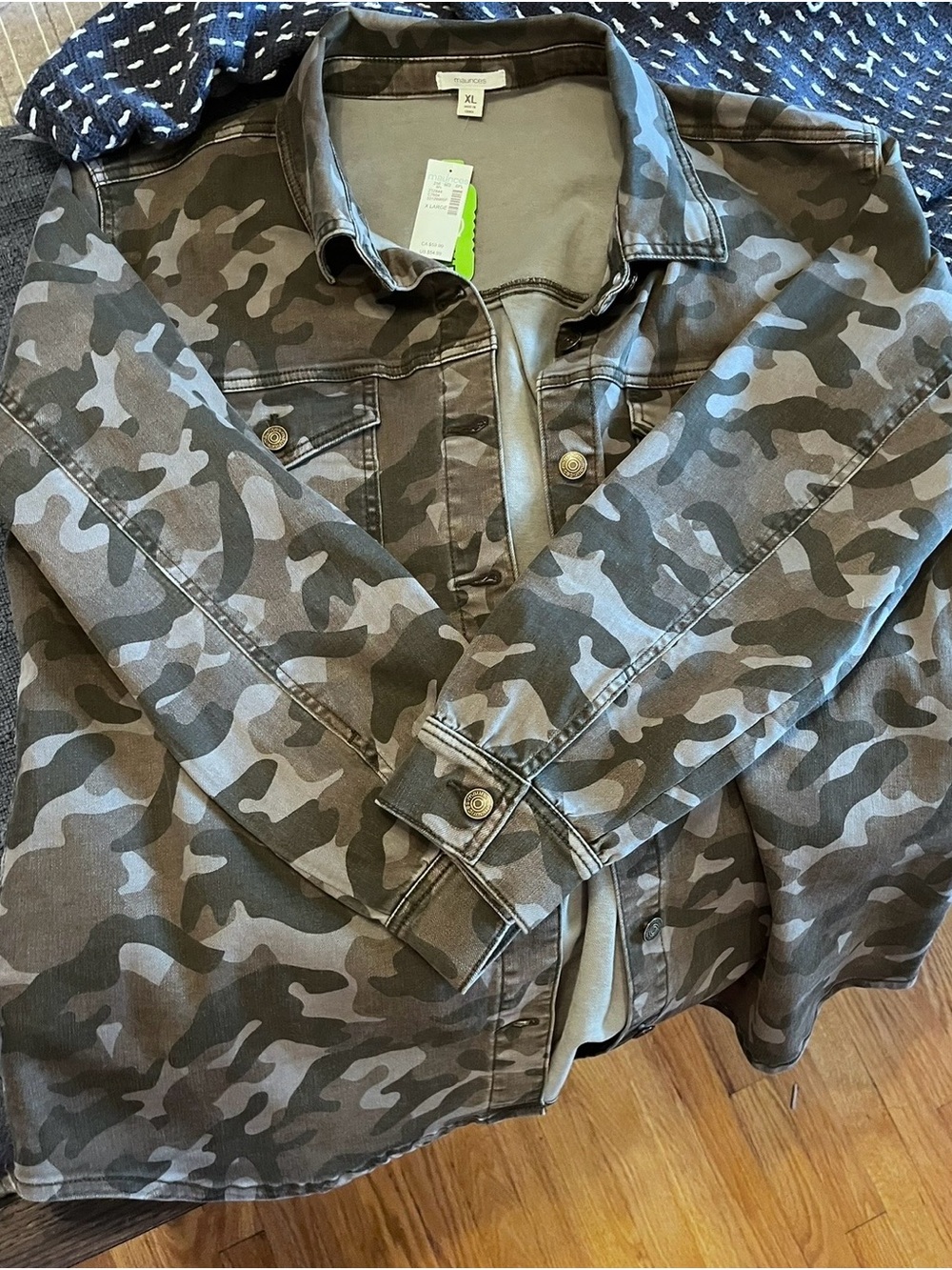 Maurices Camo Button-Up Shirt Jacket